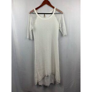 Women’s Pete White Mesh Dress Double Layered Size M